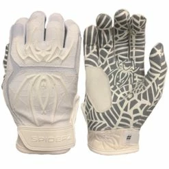 Spiderz Gloves Spiderz HYBRID - White/White - Adult Batting Gloves