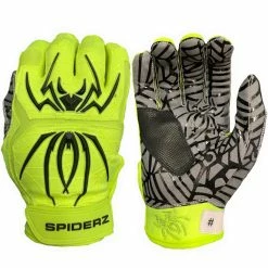 Spiderz Gloves Spiderz HYBRID - Neon Yellow/Black Batting Gloves