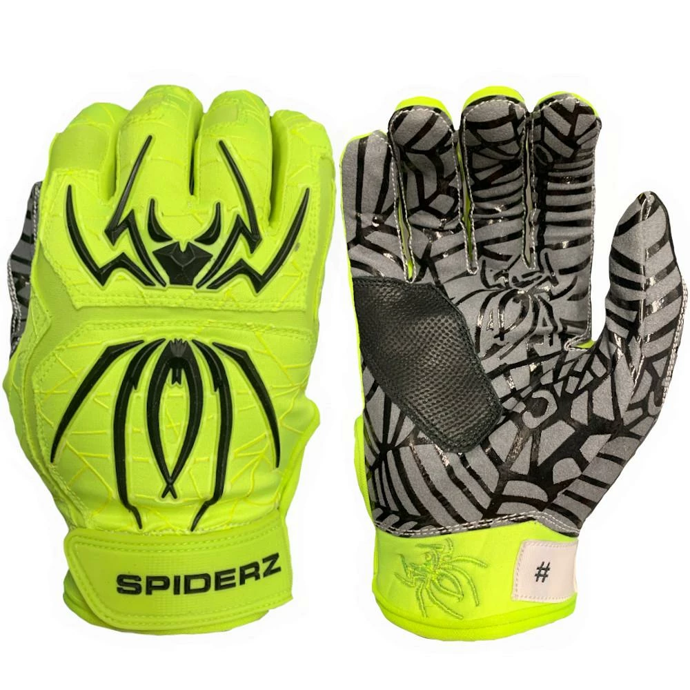 Spiderz Gloves Spiderz HYBRID - Neon Yellow/Black Batting Gloves