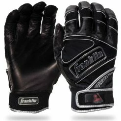 Franklin Sports Adult Chrome Powerstrap Baseball Batting Gloves