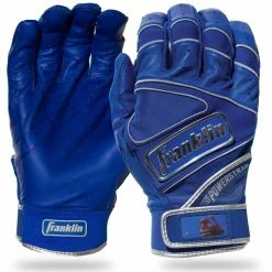 Franklin Sports Chrome Powerstrap Baseball Batting Gloves Royal Youth