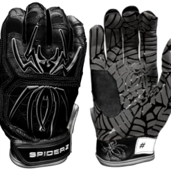 Spiderz Gloves Spiderz HYBRID - Black/Silver - Youth Batting Gloves