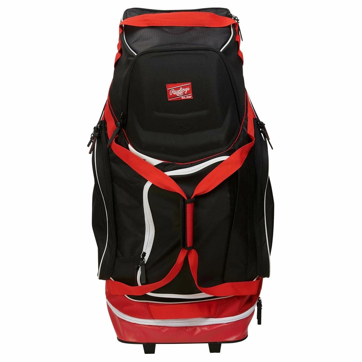 Rawlings R1502 Wheeled Catcher's Equipment Bag Black - Image 4