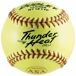 Dudley 12", 4A-147Y 47/375, ASA Thunder Heat Leather Fastpitch Softballs, Dz