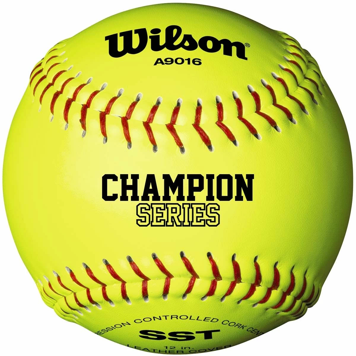Wilson 12" A9016 47/375 Champion NFHS Leather Cork Softball, WTA9016BSST