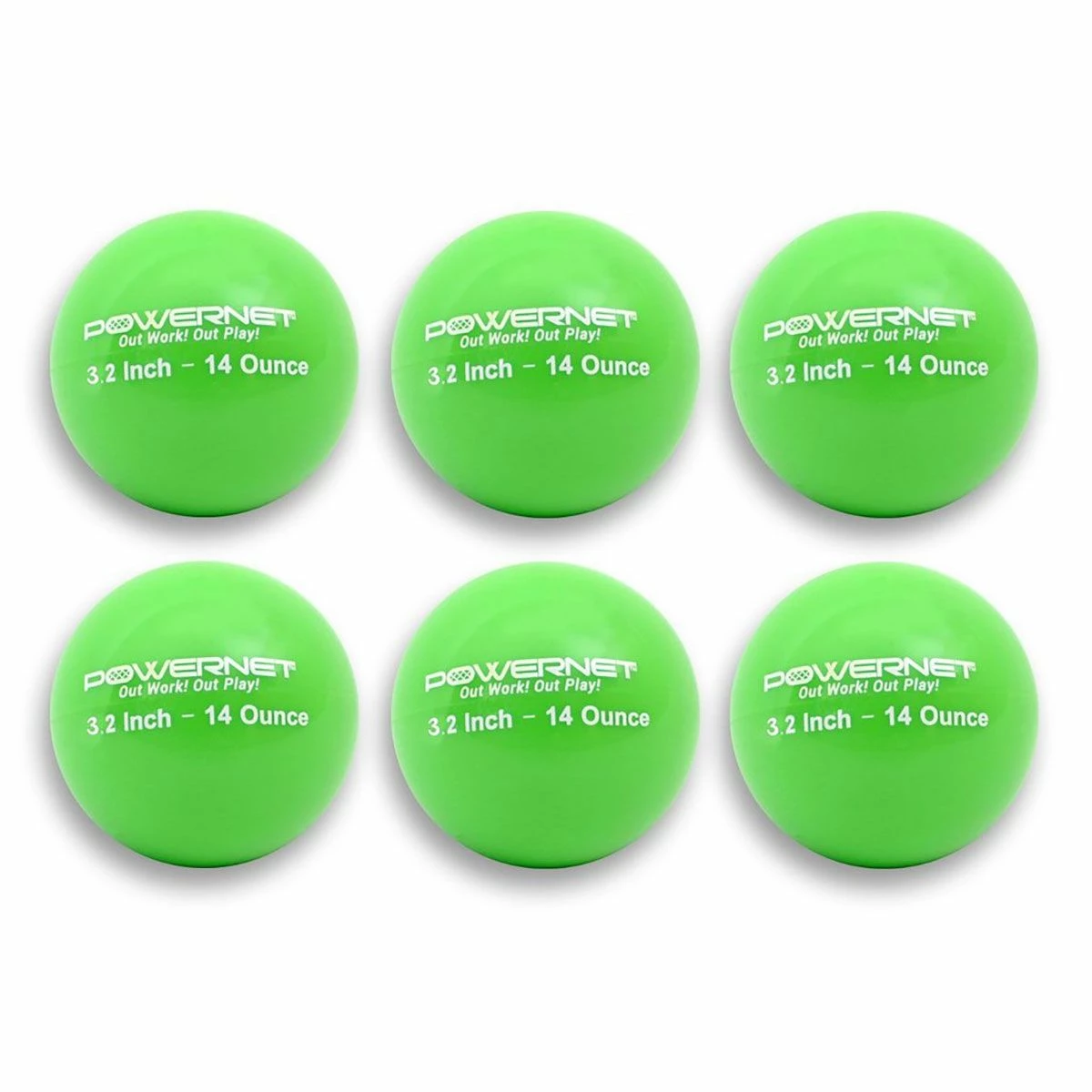 POWERNET 3.2" Weighted Batting/Throwing Training Balls, 6pk - Image 2