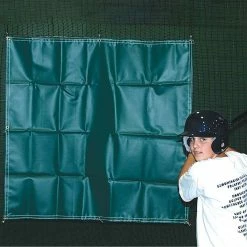 White Line Batting Tunnel Backdrop, Green