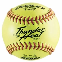 Dudley 12" WT12YFP NFHS 47/375 Thunder Heat Leather Fastpitch Softballs, Dz