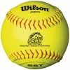 Wilson 11", 47/375 Pony Leather Fastpitch Softballs, A9275BSST, Dz