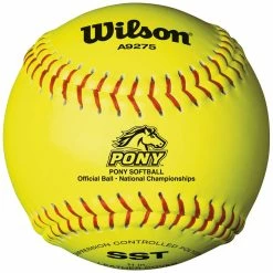 Wilson 11", 47/375 Pony Leather Fastpitch Softballs, A9275BSST, Dz