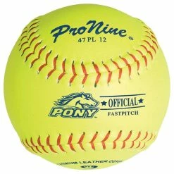 Pro Nine 12", 47 PL12 47/375 Official Pony League Leather Fastpitch Softballs, Dz