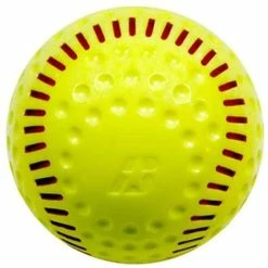 Baden 12" PSBRSY Dimpled Machine Softball, Yellow With Red Seam