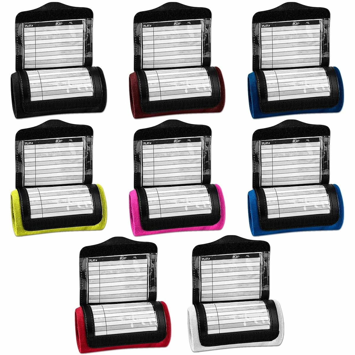 Champro TRIPLE Quarterback Playbook Wrist Band Optic Yellow - Image 2