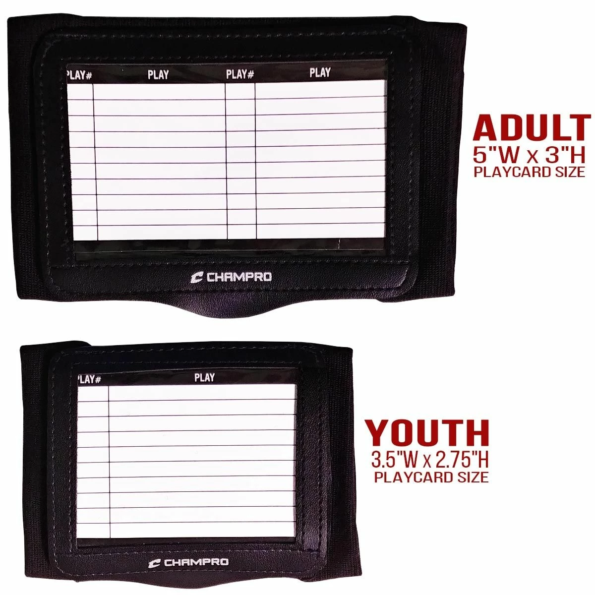 Champro TRIPLE Quarterback Playbook Wrist Band Optic Yellow - Image 4